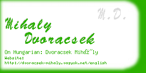 mihaly dvoracsek business card